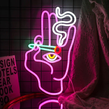 Smoking Hand Neon