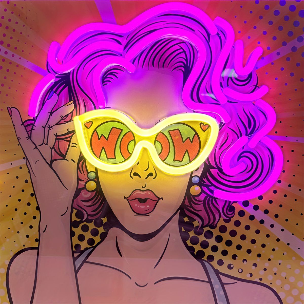 Neon WOW Girl